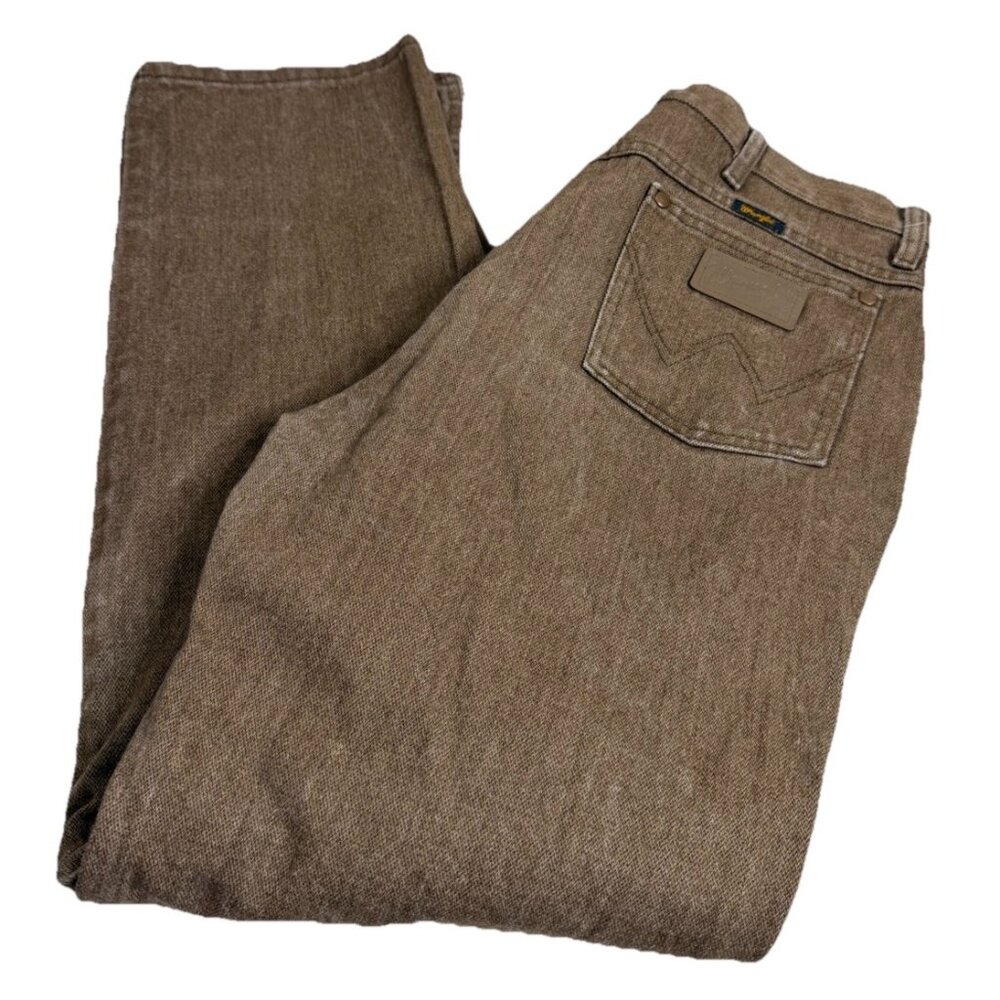 VTG Wrangler Jeans Men 36x32 (Actual 35x30) Acid Brown 936 Cowboy Cut EUC